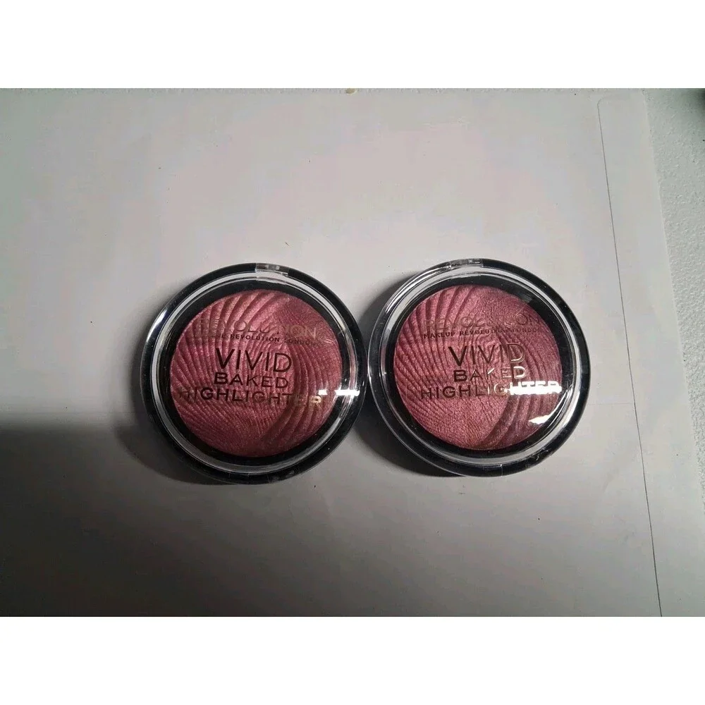Revolution-Vivid Baked Highlighter Rose Gold Lights Highlighter 0.26 Oz X2